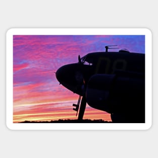 WWII C47 at Sunset Sticker